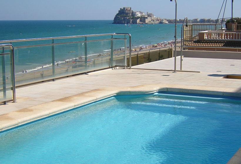 Apartamento Con Aire Acondicionado En 1ª Linea De Playa Edificio Moli De Vent Peniscola Bagian luar foto